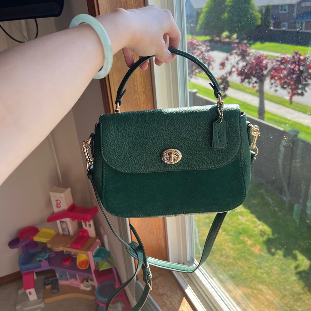 Coach Turnlock Marlie Green Top-Handle Satchel Mini bag - Picture 4 of 9